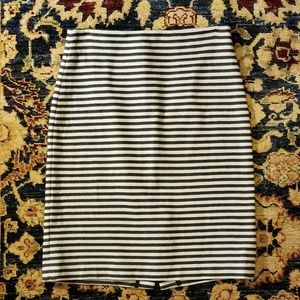 Talbots Navy & Ivory Stretch Knit Skirt